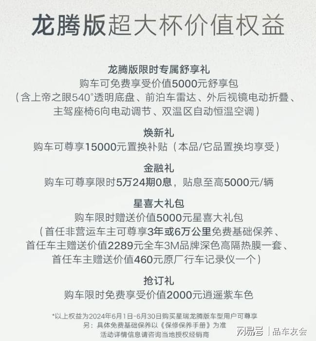才99700？星瑞龙腾版上市看法分享