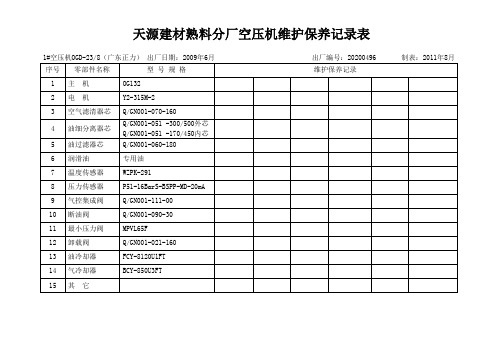 空压机维修保养记录表(图4)