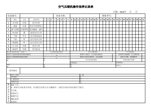 空压机维修保养记录表(图8)