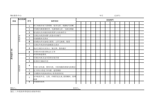 空调机组运行保养记录(图4)
