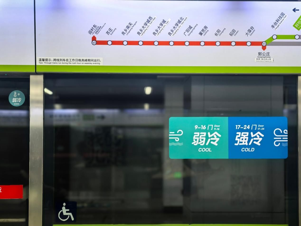 北京地铁今起启动双温车厢模式强冷、弱冷车厢差2℃(图1)