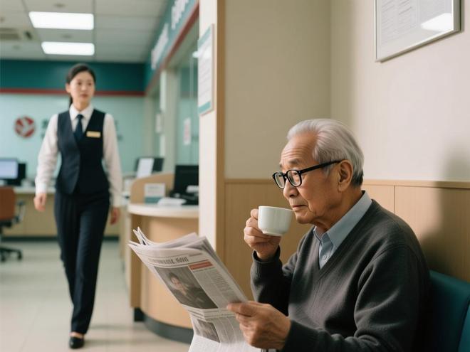 七旬老人连蹭5年银行空调新经理驱赶老人招手：这栋楼是我的(图2)